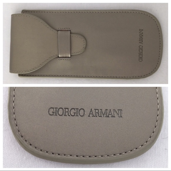 G ARMANI Optical Case - Tan - Picture 1 of 7